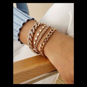 4piece Rhinestone Bracelets